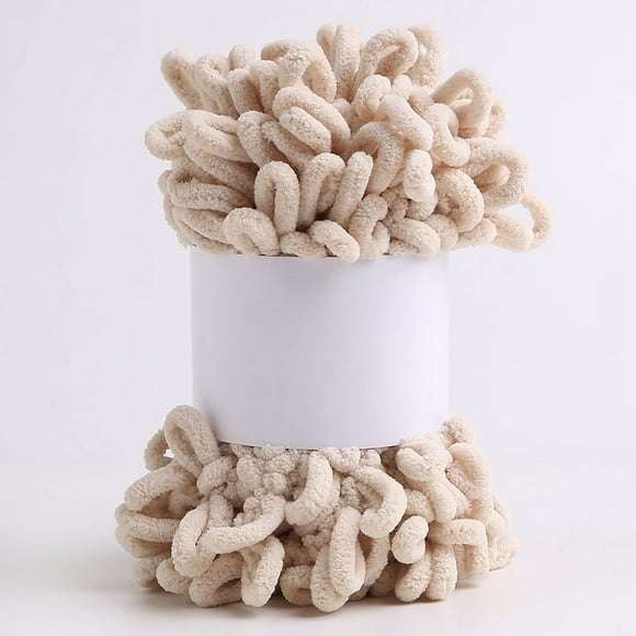 Zhuge 100g Wool Finger Loop Thread Hand Knitted Scarf Wool Ball Coarse Wool Knitting DIY Hand Pillow Blanket Doll,Khaki