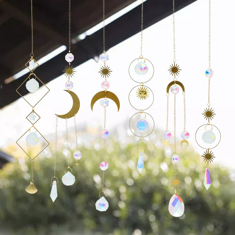 Sun Catcher Kits, DIY Sun Catcher Christmas Ornaments, Crystal Sun Catcher  Kits for Kids, Rainbow Maker Pendants Stained Glass Window Hung DIY Crafts