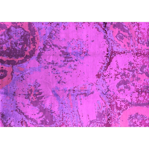 Ahgly Company Indoor Rectangle Oriental Pink Industrial Area Rugs, 5' x 7'