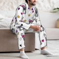 thumbnail image 5 of Mens Pajamas Set, Cute French Bulldog Love Stars Button Down Long Sleeve Loungewear Sleepwear Pjs sets for Men, 5 of 5
