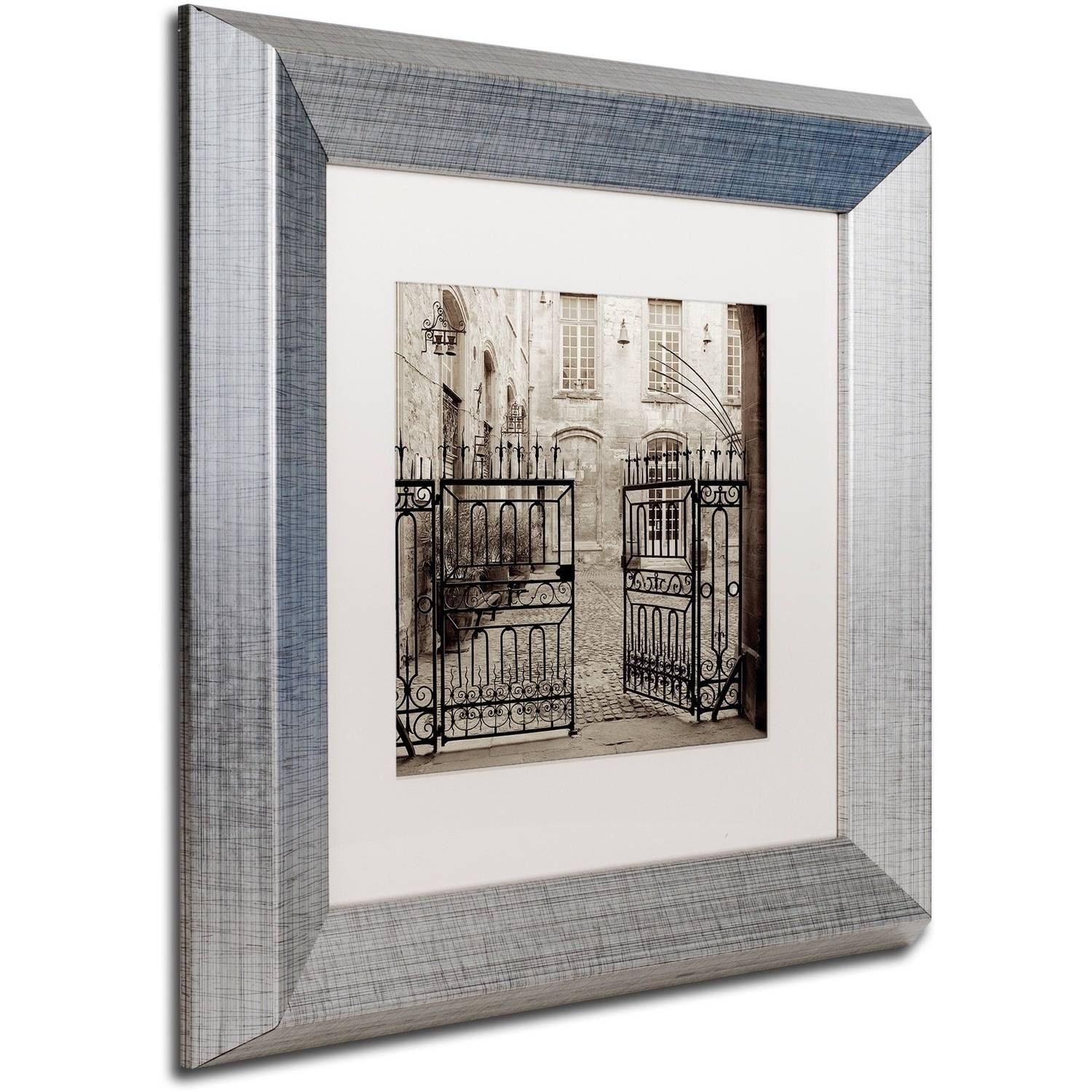 Trademark Fine Art "Avignon II" Canvas Art by Alan Blaustein, White Matte, Silver Frame