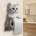 thumbnail image 4 of Cute Cats Paper Holders-Wall Mount,Decorative Cat Toilet Paper Holder,Multiple Colors, White And Cream, Wall Mount Bathroom Tissue Dispenser With Ragdoll Design,The Best Gift For Cat Lovers, 4 of 7