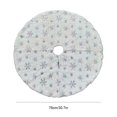 thumbnail image 3 of Falda redonda para árbol de Navidad con copos de nieve, 78/90/120CM, esponjosa para decoración navideña de invierno (multicolor, 78CM), 3 of 5