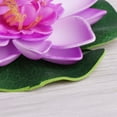 thumbnail image 5 of JUNTEX Artificial Fake Floating Flowers Lotus Water Lily Plants Garden Tank Pond Decor, 5 of 11