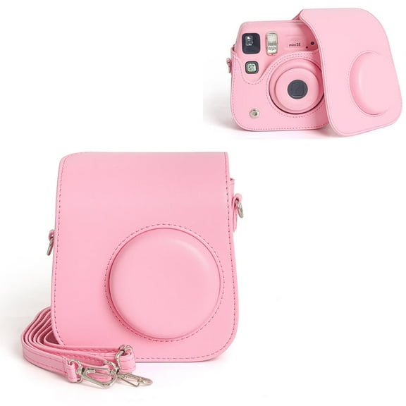 Camera Protective Case For Instax Mini SE, PU Leather Carrying Storage Bag With Adjustable Shoulder Strap