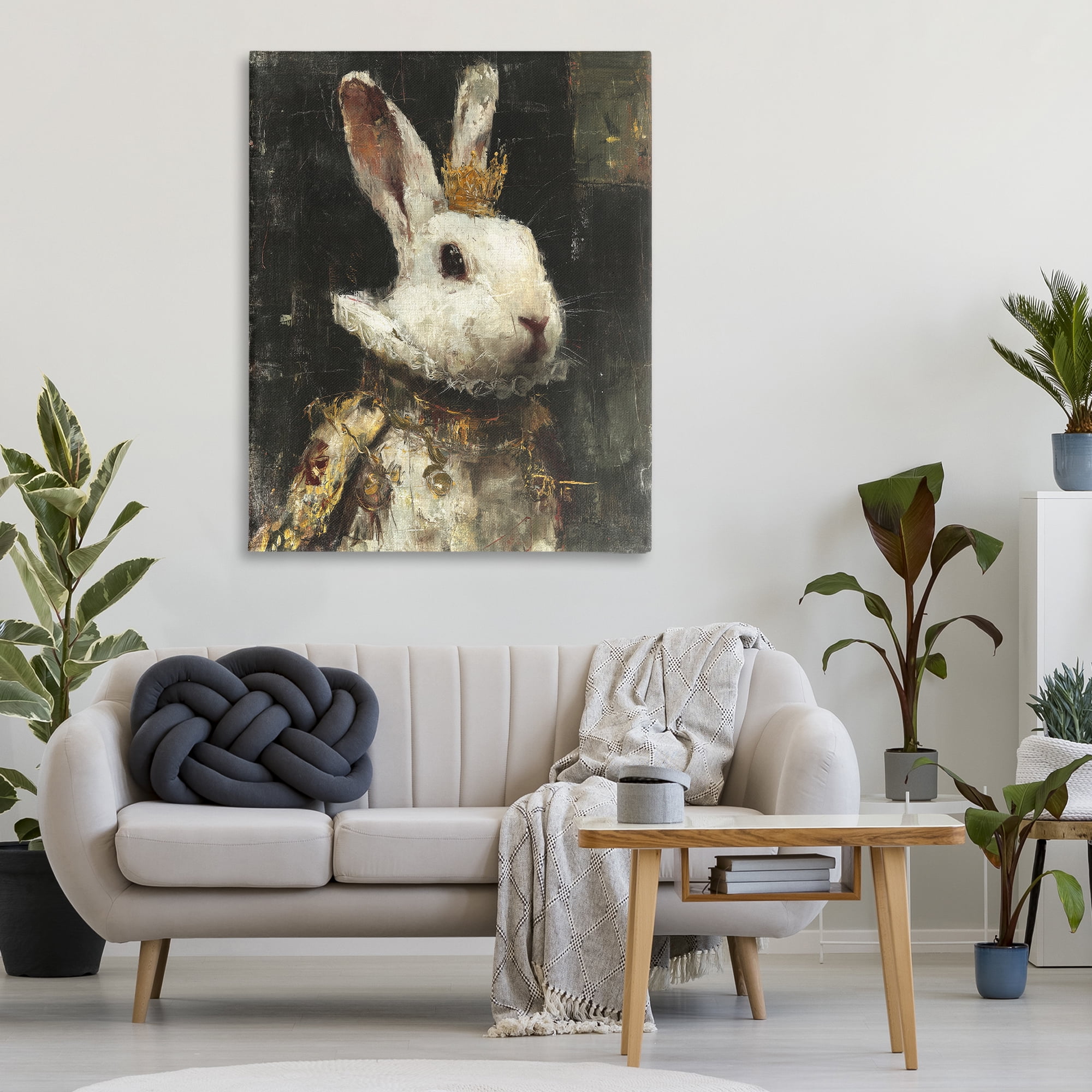 Stupell Industries Regal Hare Portrait Canvas Wall Art, design by Svetlana Aleynikova