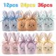 thumbnail image 2 of Bolsas de conejito de Pascua con orejas de conejo Bolsas de regalo de terciopelo suave Linda sonrisa de conejito Perfecta para dulces de azúcar Decoración de Pascua y embalaje de regalo, 2 of 5