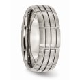 thumbnail image 4 of Titanium Brushed Center 8mm Grooved Band (Size 14) Made In China tb183-14, 4 of 4