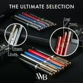 thumbnail image 4 of Wordsworth & Black Fountain Pen Set, 18K Gilded Medium Nib, Includes 24 Pack Ink Cartridges, Ink Refill Converter & Gift Pouch, Gold Finish, Calligraphy, [Silver Gold], Perfect for Men & Women, 4 of 8