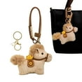 thumbnail image 4 of Colgante de bolso con forma de caballo, accesorio para bolso con llavero y anillos de peluche creativos. Marrón con cordón, 4 of 6