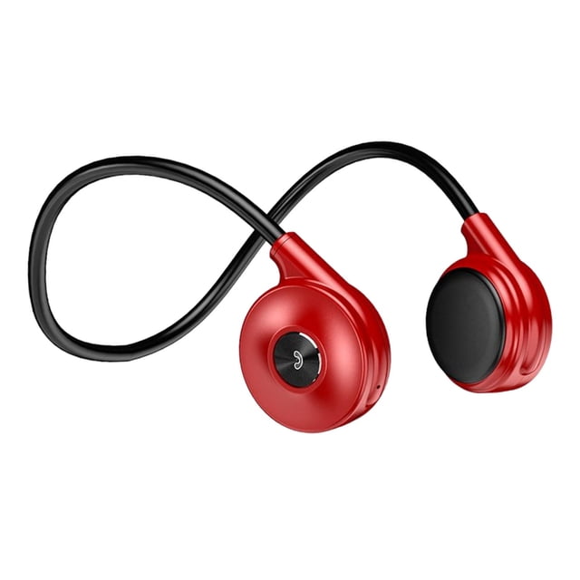 Auriculares de oreja abierta Reducción de ruido V5.3 Sonido de alta Manos libres para correr Entrenamiento Rojo