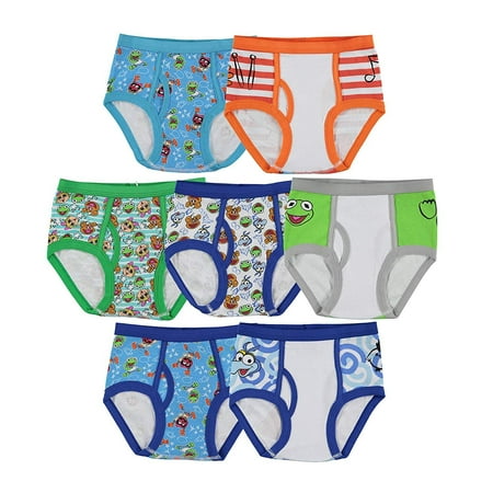 

Muppet Babies Boys 7-Pack Underwear Briefs Toddler Little Kid Infant Baby Piggy Kermit Animal Gonzo