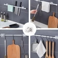 thumbnail image 2 of Transparent 2 sets of opp with packaging curtain rod hooks without punching kitchen living room multi-purpose rod hanger curtain hooks without crossbar, 2 of 8