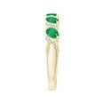 thumbnail image 5 of ANGARA Natural Five Stone Oval Emerald Swirl Ring with Diamonds in 14K Yellow Gold for Women (Size-4x3mm) | May Birthstone, Birthday, Anniversary, Jewelry Gift for Women | Natural Emerald Ring, 5 of 10