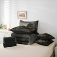 thumbnail image 6 of jejeloiu Black Crow Bedding Comforter Set 7pcs,Gold Glitter Print Queen Bedding Sets,Wild Raven Queen Sheet Sets For Boys Kids,Ultra Soft Home Decor Reversible, 6 of 8