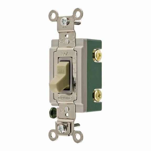 Wall Swtch, 2-Pol, 120/277V, 30A, Ivry, Toggl HBL3032I