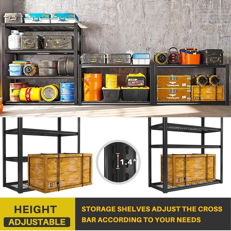 Xiweot Heavy Duty 4-Tier Garage Shelving, 40" W x 60" H photo 4