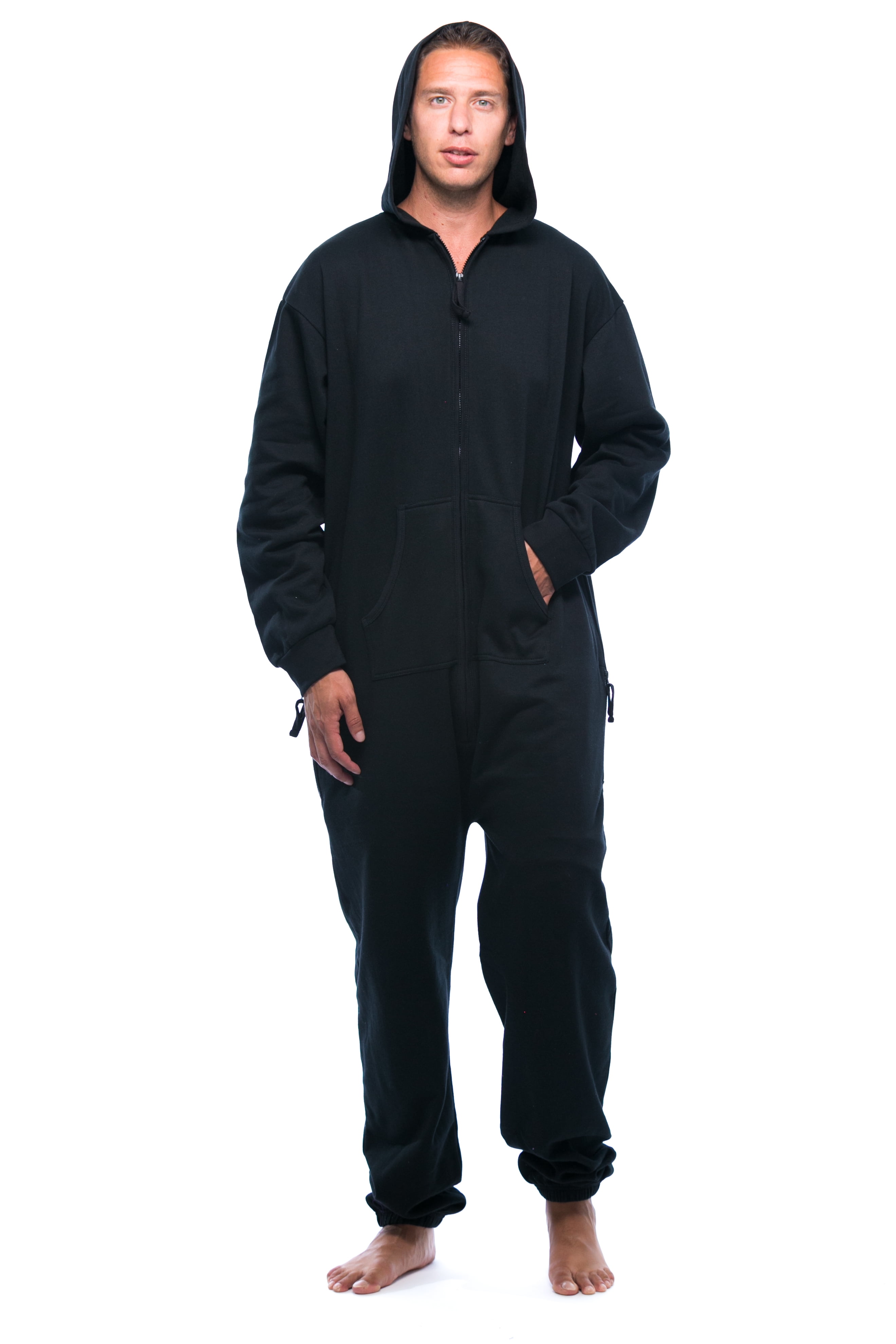 6454 Olv M Followme Jumpsuit Adult Onesie With Patches Pajamas Black Small 5448