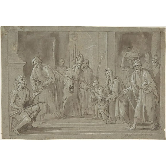 The Presentation of the Virgin in the Temple Poster Print by Belisario Corenzio (Italian (born Greece), Achaea 1558�1646 Esperia, Lazio) (18 x 24)