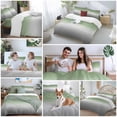 thumbnail image 6 of Sage Green Grey Ombre Duvet Cover Set, Modern Ombre Abstract Art Soft Duvet Cover California King Bedding Set 4 Pieces, 1 Quiltcover and 2 Pillowcases with Zipper, 1 Bed Sheet for All Seasons, 6 of 9
