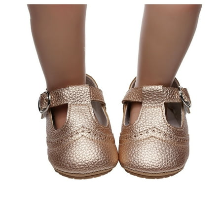 

Quealent Baby Sneakers Baby Boys Girls Shoes First Walking Shoe Gold 12 Months
