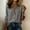 *Gray, variant on Women's Long Sleeve Button Shirt with Pockets,Notch Collar Casual Blouse Army Green,Womens Plus XL