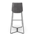 thumbnail image 5 of Pemberly Row Vegan Leather Bar Height Stools (Set of 2) in Smoke, 5 of 7