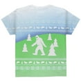 thumbnail image 2 of Ugly Christmas Sweater Bigfoot Sasquatch Yeti All Over Youth T Shirt Multi YMD, 2 of 2