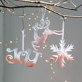 thumbnail image 4 of Colgantes de hielo de simulación de copos de nieve de hadas rosas Adorno colgante para árbol de Navidad 2024 Decoraciones navideñas para el hogar Regalo de Año Nuevo 2025, 4 of 5