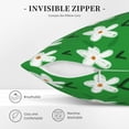 thumbnail image 5 of Square Throw Pillow Covers with Core, White Floral Art Pattern Pillows for Sofa Beds, 20"x20", 5 of 9