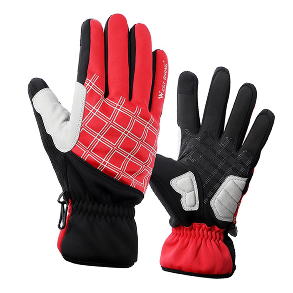 Cycling Gloves Gel Padded Touchscreen  Full Finger Biking Gloves MTB windstoper 