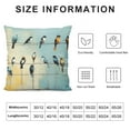 thumbnail image 5 of Fenyluxe Birds Sky Sunlight Pillow Covers for Couch Sofa Indoor Outdoor Pillow Case Short Plush All Season Zipper Closure 1PC 18x18in, 5 of 5