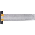 thumbnail image 4 of T shaped Hole Ruler, Stainless Steel Marking Scale High  Marking Line Ruler T shaped Carpenter Scale Ruler, Construction Rulers, 4 of 8