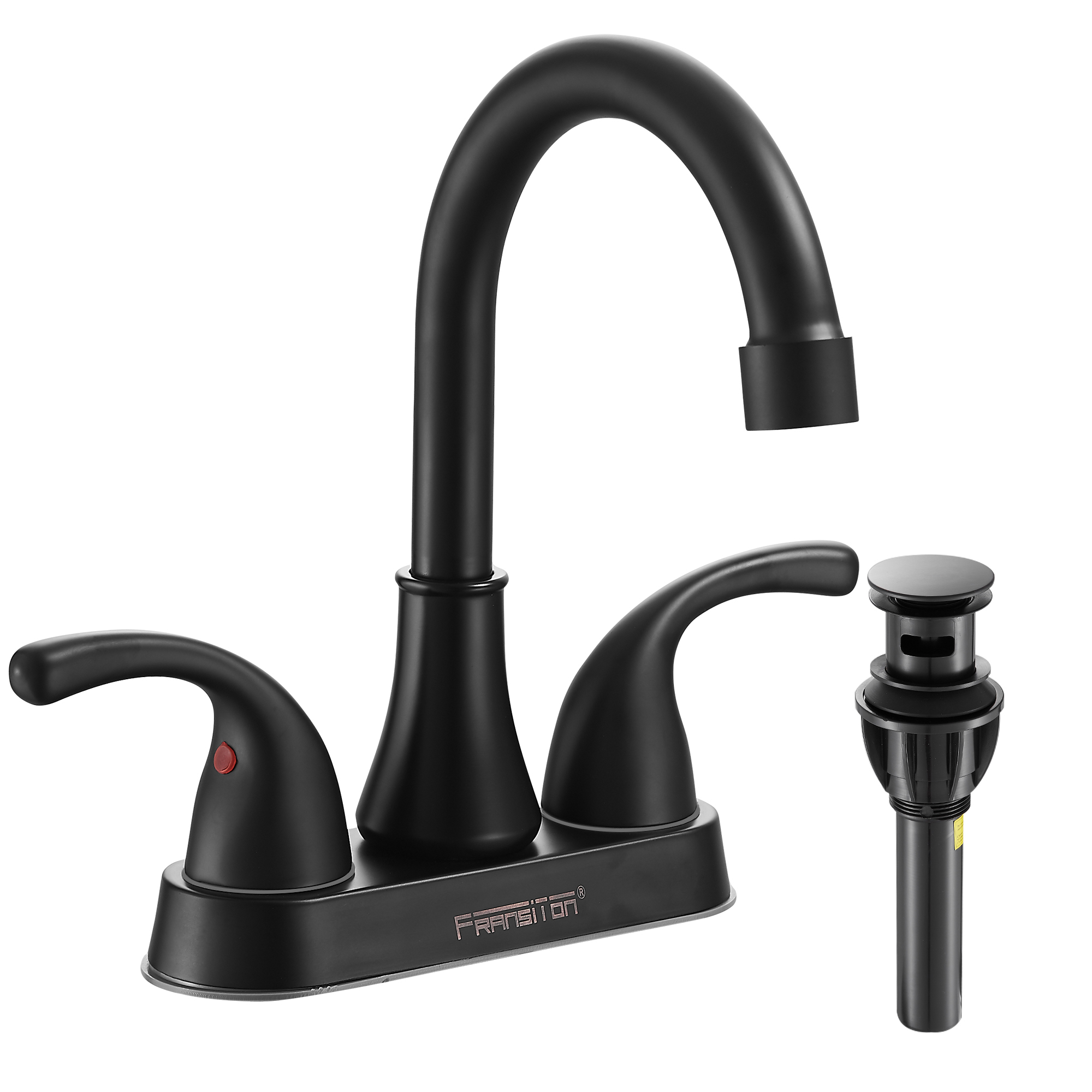 Mainstays 4inch Centerset Dual Handle Bathroom Sink Faucet, Matte