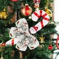 thumbnail image 3 of SUMAX1989 Snowman with Red Cardinal White Snowflake Wired Christmas Ribbon for Christmas Tree Decor 2.5" x 10 Yard, 3 of 6