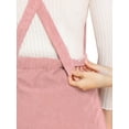 thumbnail image 5 of INSPIRE CHIC Women's Corduroy V Neck A-Line Mini Overall Pinafore Dress L Pink, 5 of 5