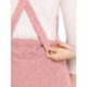 thumbnail image 5 of Vestido Pinafore Mini A-Line de Terciopelo con Cuello en V para Mujeres Chic L Rosa, 5 of 5