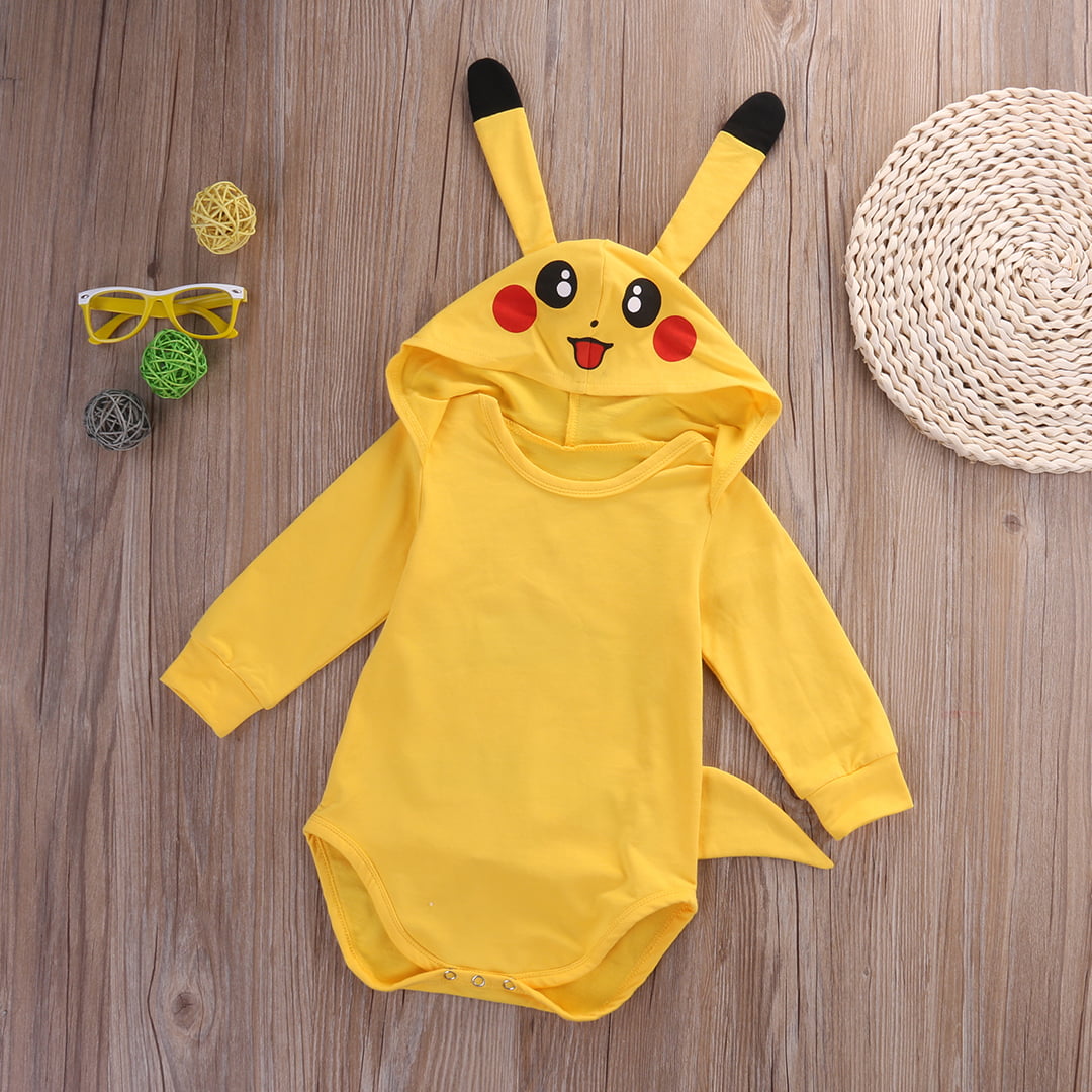 Infant Baby Cartoon Pikachu Casual Long Sleeve Hooded Jumpsuit Patterns - Walmart.com