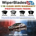 thumbnail image 2 of 2011 Buick LaCrosse Beam Wiper Blades Wipers w/1yr Warranty (Set of 2) (WiperBladesUSA), 2 of 5