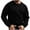 Black, variant on Men's Cable Knitted T-Shirt Casual Solid Color Loose Shirts Long Sleeve Pullover Crew Neck Collar Sweatshirts Tops (M, Green)