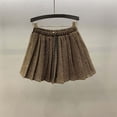 thumbnail image 5 of Bigetiay Girls Shimmering Pleated Skirt, Sparkly Sequined Mini Skirt with Drawstring Waist for Fall, Size 3-4 Years, 5 of 6