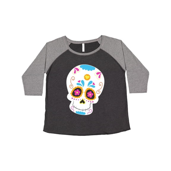 Inktastic Sugar Skull Blue Women's Plus Size T-Shirt