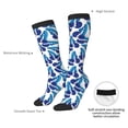 thumbnail image 4 of KLL Blue Butterflies Print Cool Socks Men's Women's Crew Socks Funny Crazy Novelty Stockings, 4 of 6