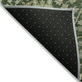 thumbnail image 3 of HomeRoots 603463 8 ft. Green, Tan & Gray Round Floral Washable Indoor & Outdoor Area Rug, 3 of 5