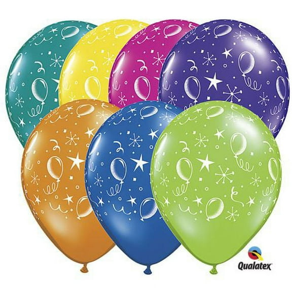 11 inch Qualatex Party Balloons-A-Round Latex Balloons (50 Pack) - Party Supplies Decorations