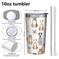 thumbnail image 4 of Cute Cartoon Dog 10oz Tumblers Stainless Steel Tumbler with Lid and Straw,Vacuum Insulated Double Wall Travel Tumbler Cups with Cleaning Brush for Coffee, Tea, 4 of 4