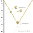 thumbnail image 3 of Mercie Sterling Silver Gold Vermeil Gold Clover Necklace and Stud Earrings Set, Designer-Inspired Jewellery for Women, 3 of 10