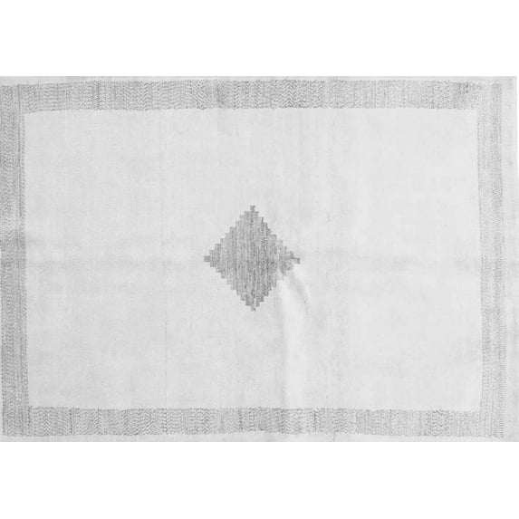Ahgly Company Indoor Rectangle Solid Gray Modern Area Rugs, 5' x 8'