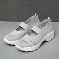 thumbnail image 4 of NOKIO Womens Slip-On Walking Shoes Summer Breathable Mesh Shoes Running Shopping Flat Comfort Wedge Platform Loafers Casual Shoes Women's Hollow Out Wedge Sport Shoes, 4 of 7