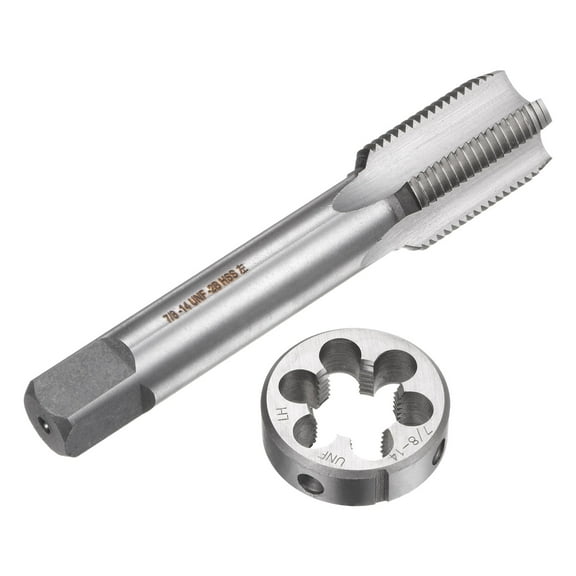 Uxcell Tap and Die Set 7/8-14 UNF Left Hand Screw Tap & Round Die Thread Repair Tools 2 Pieces